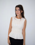 The Linen Tank Blouse | Ivory