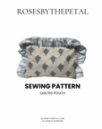 BLUE VERSION (Printable Pattern) Quilted Ruffle Pouch